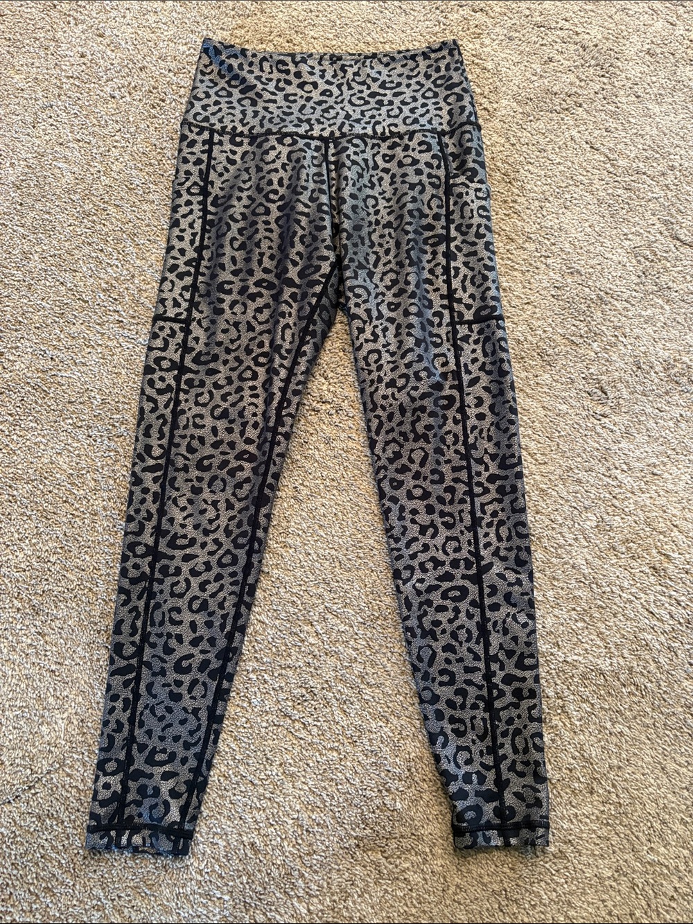 Women's High-Waist Leopard Print Leggings - Gray/Black love her brand